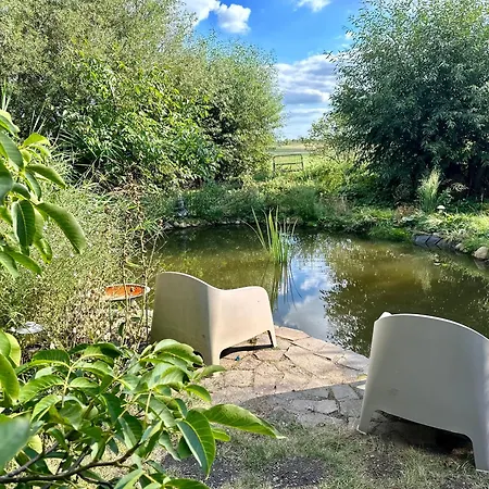 Mecklenbue Mit Teich, Kamin, Sauna Und Hotpott Dargun